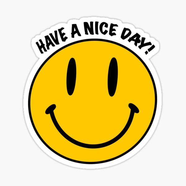 Happy Face Smile Have A Nice Day Plastic Bag Graphic