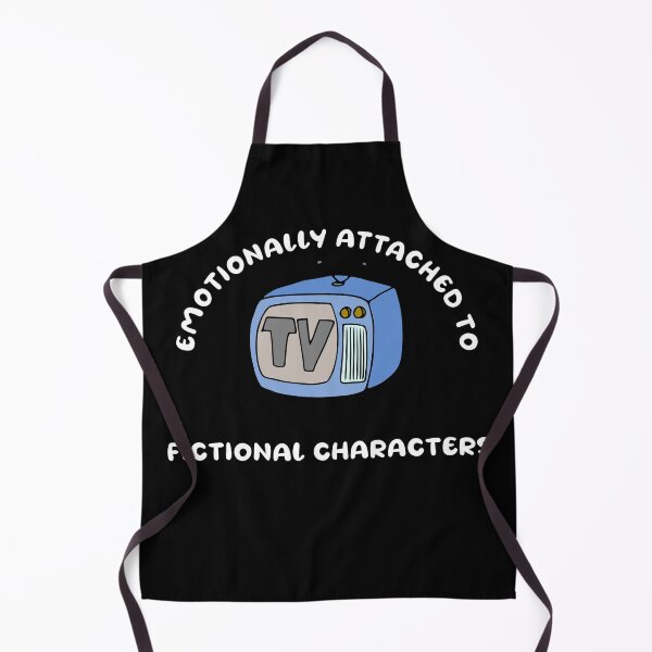 Item preview, Emotionally attached to fictional characters | Funny Reading Quote with Goofy Rounded Font and Retro TV designed and sold by SomeDesignThing.