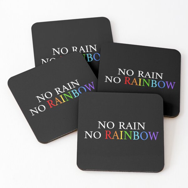 Item preview, No rain no rainbow  (Black) designed and sold by Nikmay Design.