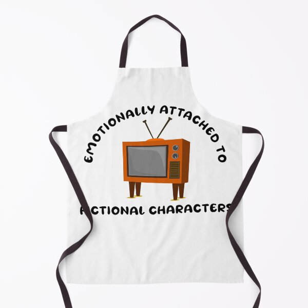 Item preview, Emotionally attached to fictional characters | Funny Reading Quote with Goofy Rounded Font and Funky TV designed and sold by SomeDesignThing.