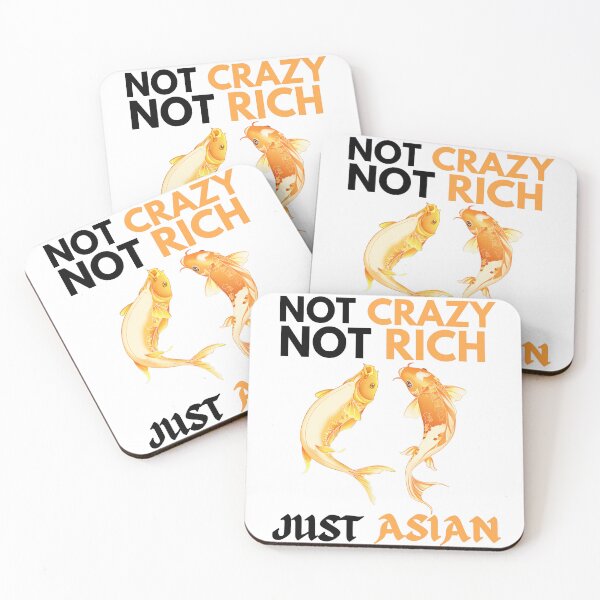 Aperçu de l'œuvre Pas fou pas riche juste asiatique drôle Koi Karps créée et vendue par Printshac.
