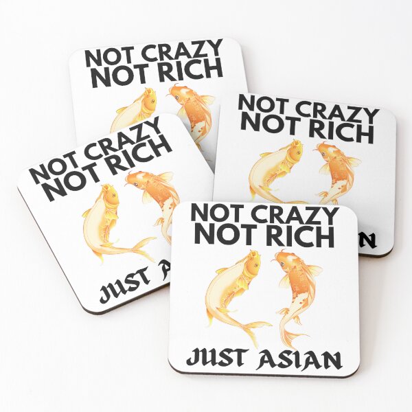 Aperçu de l'œuvre Pas fou pas riche juste asiatique drôle Koi Karps créée et vendue par Printshac.