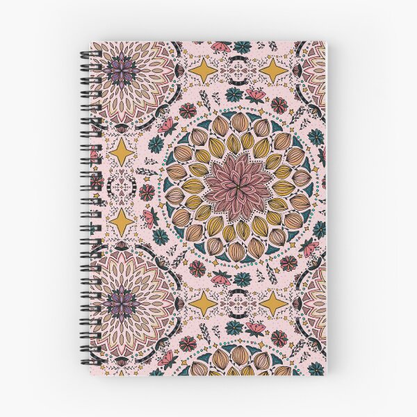Item preview, Colección Maximalist Folk Art Mandala Algodón Azúcar Rosa designed and sold by Kristi Duggins.