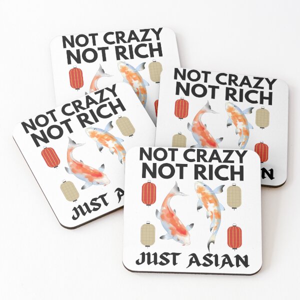 Aperçu de l'œuvre Pas fou pas riche juste asiatique drôle Koi Karps créée et vendue par Printshac.