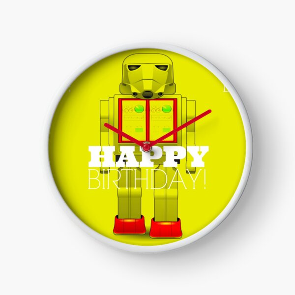 Item preview, Happy Birthday! Yellow Robot designed and sold by EvePenman.