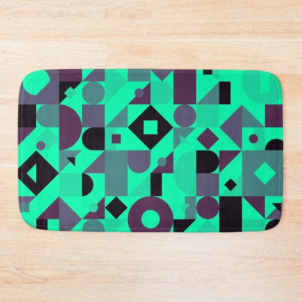 Item preview, Geometrical Beautiful Abstract Modern Pattern Medium Spring Green Luminous Bright Electric Fluorescent Neon Green Color designed and sold by ChaimaaKr.