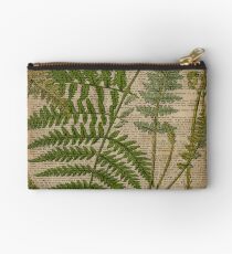 vintage foliage hipster botanical print fern leaves Studio Pouch