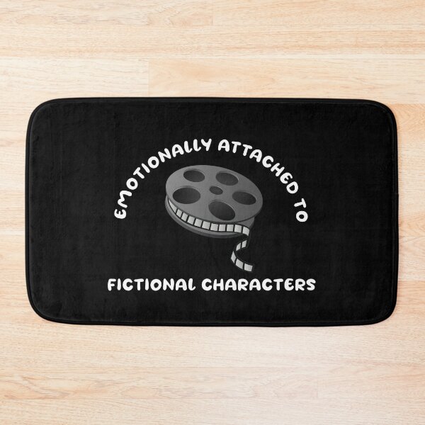 Item preview, Emotionally attached to fictional characters | Funny Reading Quote with Goofy Rounded Font and Movie Reel designed and sold by SomeDesignThing.