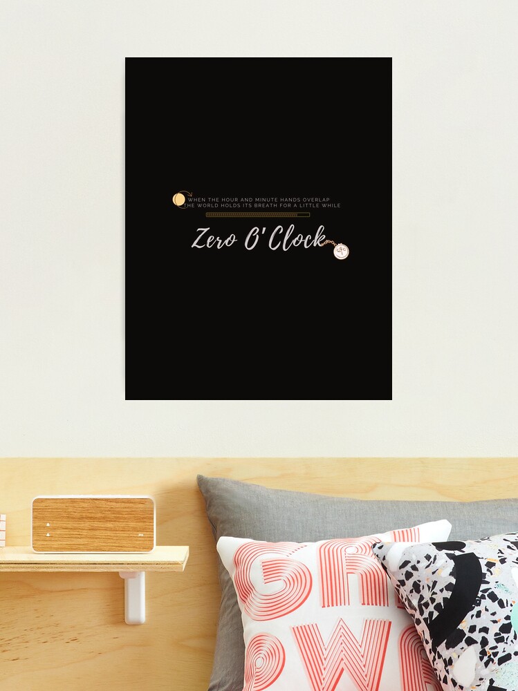 BTS Zero O'clock Lyrics Beautiful Quote Wall Art 