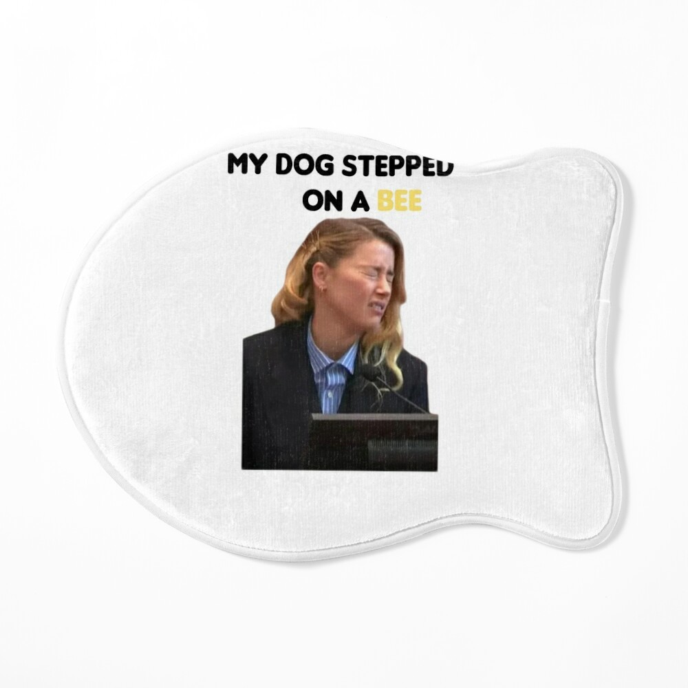 My Dog Stepped On a Bee Heat Transfer Thermal Stickers Amber Heard Funny  Meme Household Iron On Clorhing Stickers