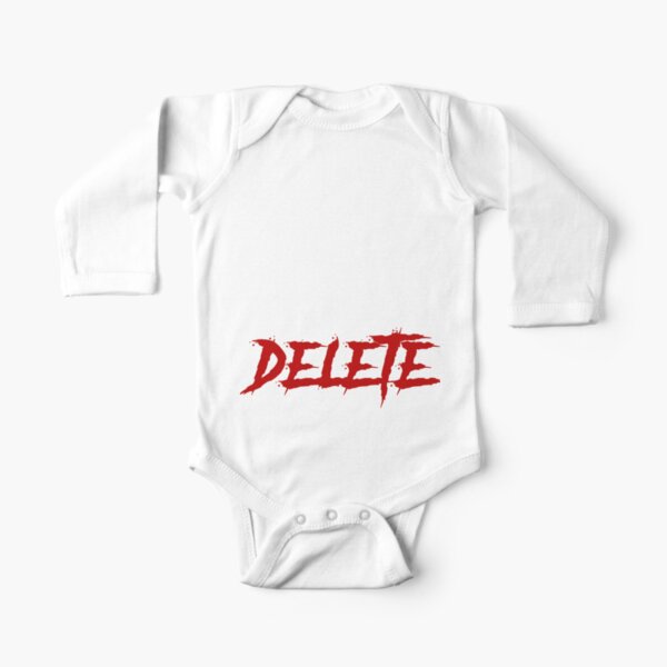 Eat Sleep Delete Repeat Long Sleeve Baby One-Piece