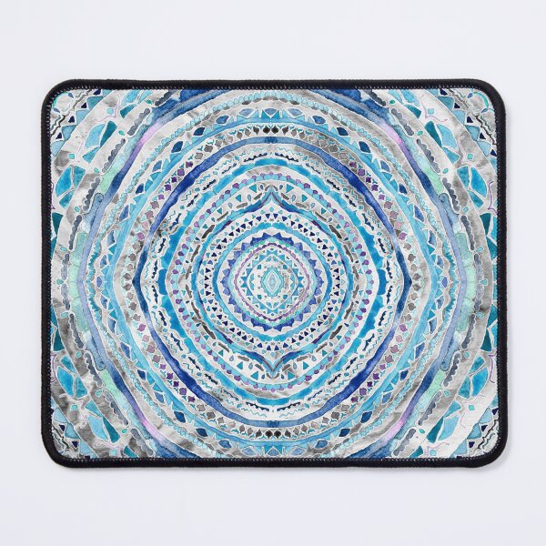 Item preview, BLUE & GREY MANDALA MARBLING designed and sold by TigaTiga.