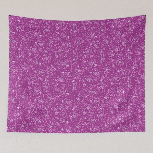 Item preview, Purple Camelia flower pattern designed and sold by CheekyColours.