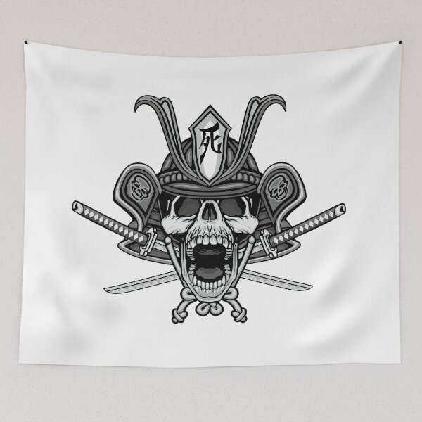 Item preview, samurai skull designed and sold by amid999.