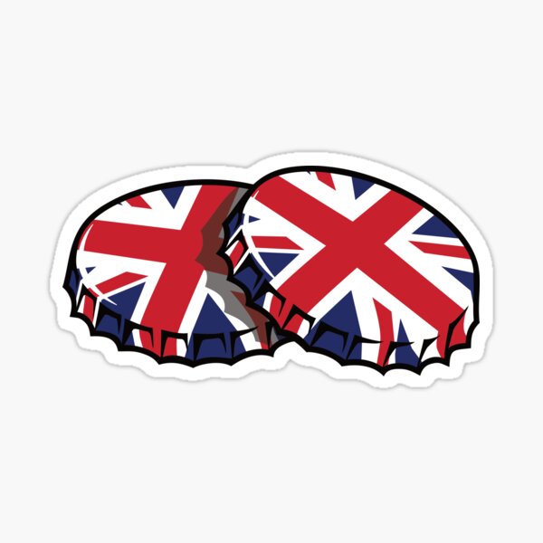 Union Jack Beer Bottle Caps Sticker