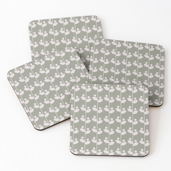 Item preview, Cute Minimalist Retro Leaves Pattern, Mid Century Modern Leaves Sage Green designed and sold by scorpiolane.