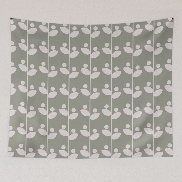 Item preview, Cute Minimalist Retro Leaves Pattern, Mid Century Modern Leaves Sage Green designed and sold by scorpiolane.