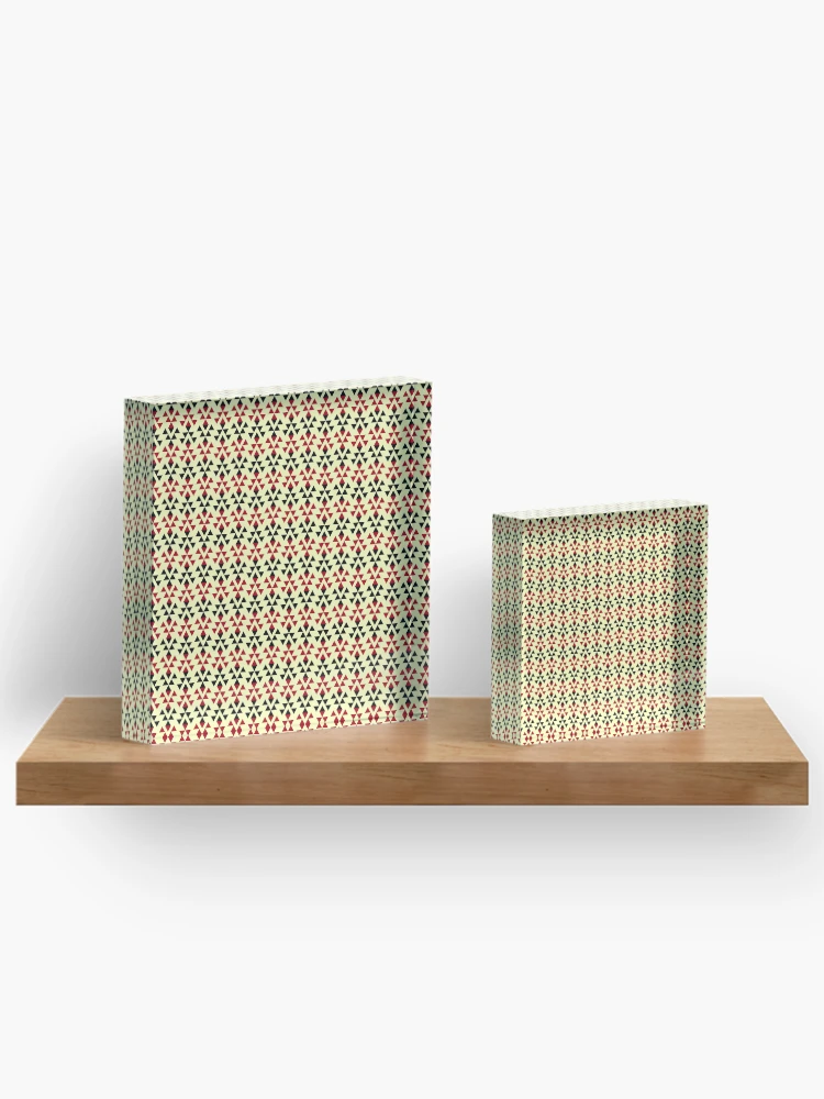 Thumbnail 3 of 5, Acrylic Block, Aztec Triangular Repeating Pattern - Fine designed and sold by Aztectees.