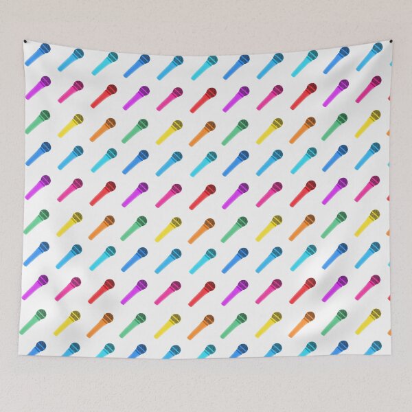 Aperçu de l'œuvre Microphones colorés | Chant | Cadeaux pour les mélomanes | Karaoké créée et vendue par Lindsay Marie Patterns.