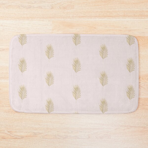 Item preview, Gold Light Pink Palm Leaf Silhouette Tropical Boho  designed and sold by Tropical Arts.
