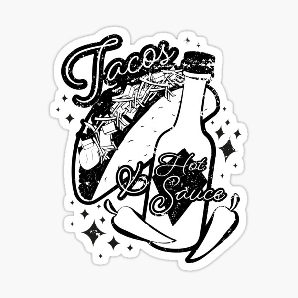 Tacos and Hot Sauce Sticker