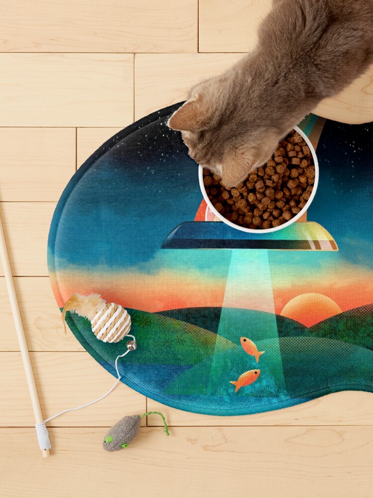 Thumbnail 3 of 5, Pet Mat, The Purrfect Alien designed and sold by TigaTiga.