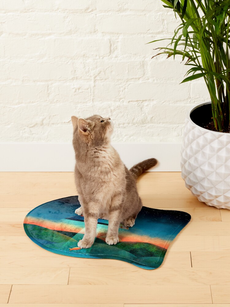 Thumbnail 2 of 5, Pet Mat, The Purrfect Alien designed and sold by TigaTiga.