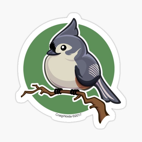 Item preview, Tit Mouse Bird over Green Background designed and sold by CraigWoida.