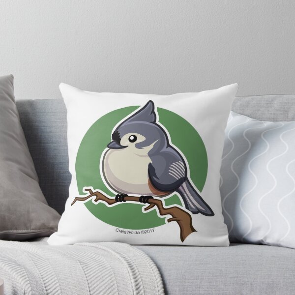 Item preview, Tit Mouse Bird over Green Background designed and sold by CraigWoida.