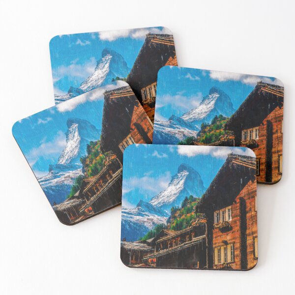 Item preview, Matterhorn Mountain Switzerland Zermatt, Matterhorn Mountain Swiss Alps, Zermatt Townn Matterhorn Oil Paint, Switzerland Highest Peak designed and sold by Paintcorner.