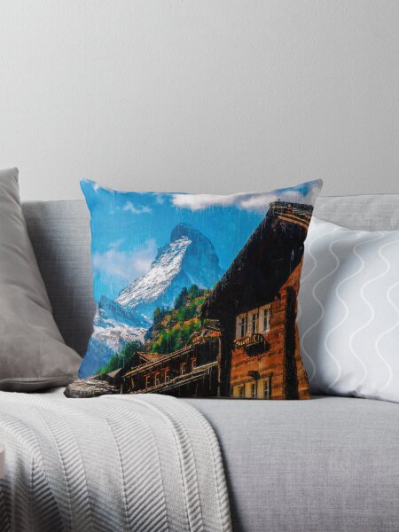 Artikel-Vorschau von Matterhorn Berg Schweiz Zermatt, Matterhorn Berg Schweizer Alpen, Zermatt Stadt Matterhorn Ölfarbe, Schweiz höchster Gipfel, designt und verkauft von Paintcorner.