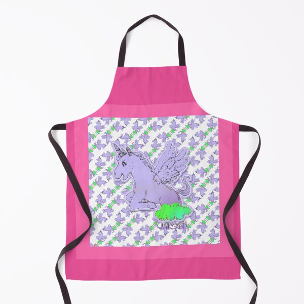 Item preview, Lila Unicorn Horse Popping Up From A Cloud (Original Drawing by ACCI) designed and sold by VanyssaGraphics.