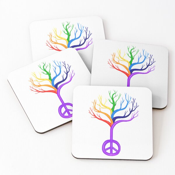 Item preview, Rainbow Peace Sign Tree designed and sold by Deborah Camp.