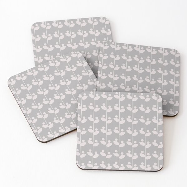 Item preview, Cute Minimalist Retro Leaves Pattern, Mid Century Modern Leaves Gray Taupe designed and sold by scorpiolane.