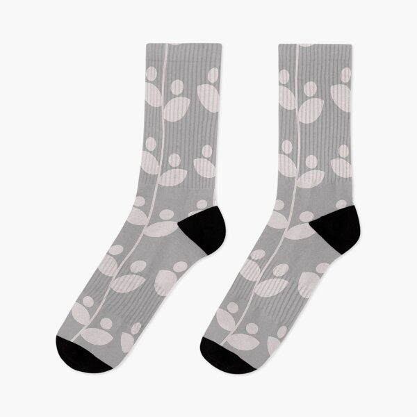 Item preview, Cute Minimalist Retro Leaves Pattern, Mid Century Modern Leaves Gray Taupe designed and sold by scorpiolane.