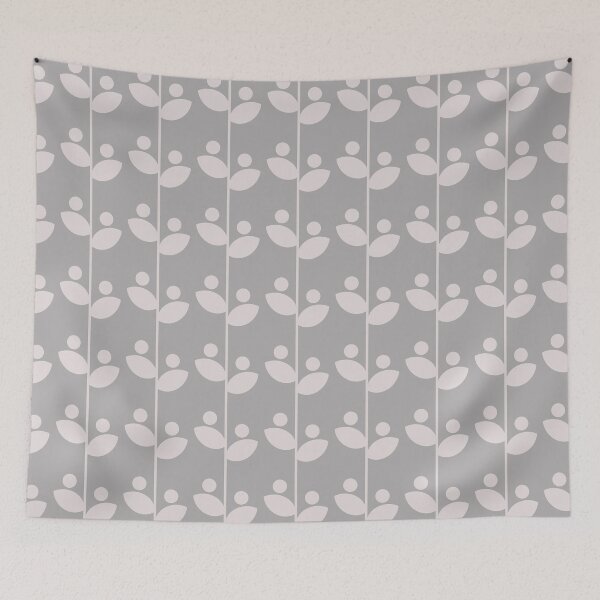 Item preview, Cute Minimalist Retro Leaves Pattern, Mid Century Modern Leaves Gray Taupe designed and sold by scorpiolane.