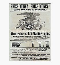 WANTED US MARINES! Photographic Print