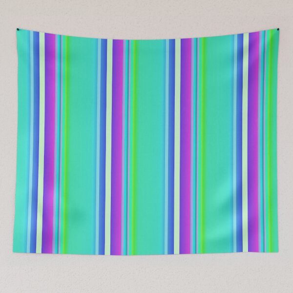 Item preview, Blue green violet striped | blue green color palette designed and sold by lausn.