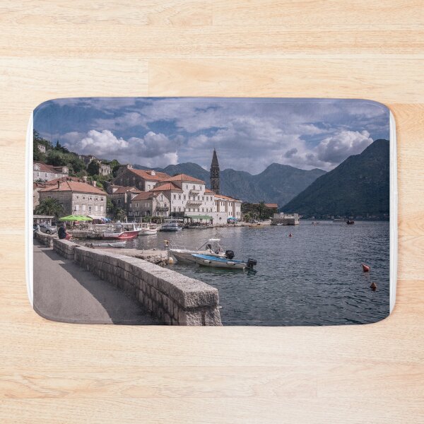 Item preview, The historic waterfront scenery of Perast town in Montenegro designed and sold by WorldScenery.