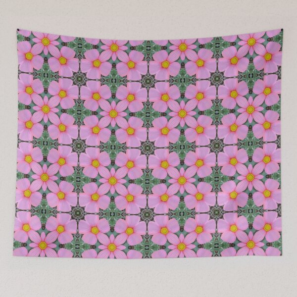 Item preview, Pink and Yellow Flower Petal Arabesque Pattern | Oxalis Obtusa 1.2 designed and sold by FRLF.