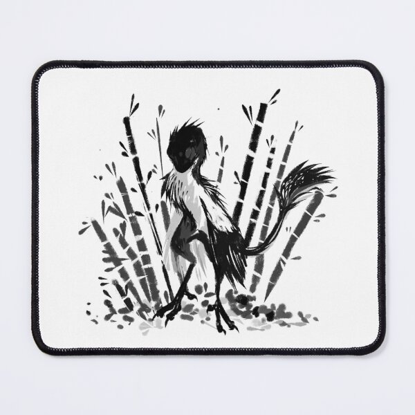 Item preview, black and white dinosaur in bamboo designed and sold by snowysaur.