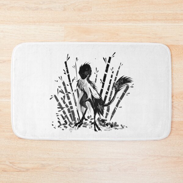 Artikelvorschau, black and white dinosaur in bamboo entworfen und verkauft von snowysaur.