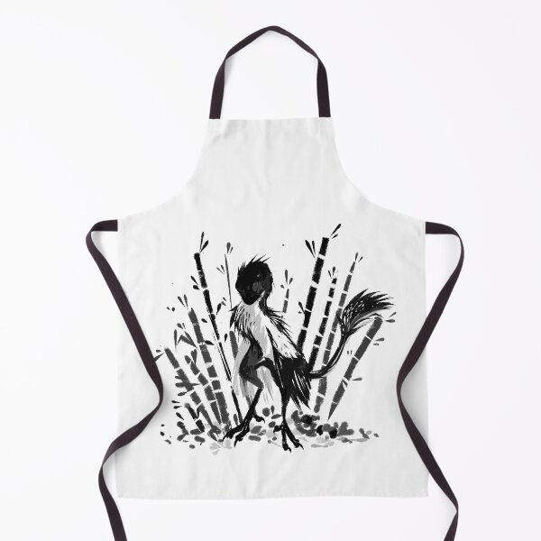 Item preview, black and white dinosaur in bamboo designed and sold by snowysaur.