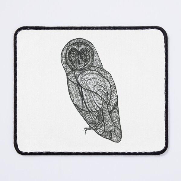 Item preview, animals, birds, owl, felt-tip pen, drawing, felt-tip pens, black, Bebicervin designed and sold by BebiCervin.