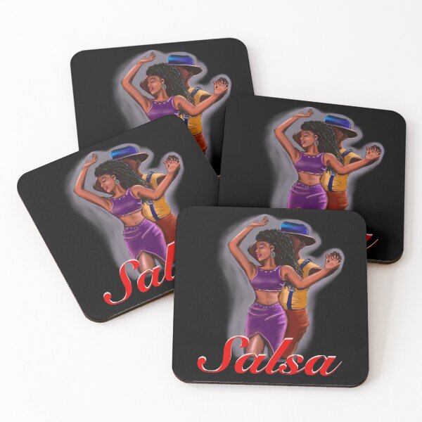 Aperçu de l'œuvre Couple dansant la salsa 2- le top 100 des idées cadeaux pour les amoureux de la danse créée et vendue par Artonmytee.