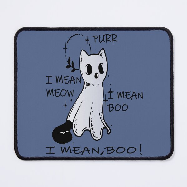 Item preview, purr i mean meow i mean boo boo! funny kitty ghost designed and sold by XXgooddeedXX.