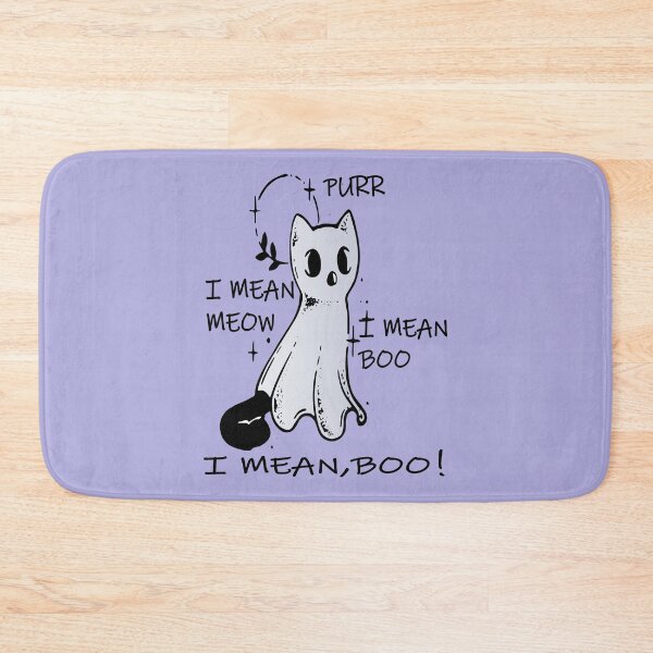 Item preview, purr i mean meow i mean boo boo! funny kitty ghost designed and sold by XXgooddeedXX.