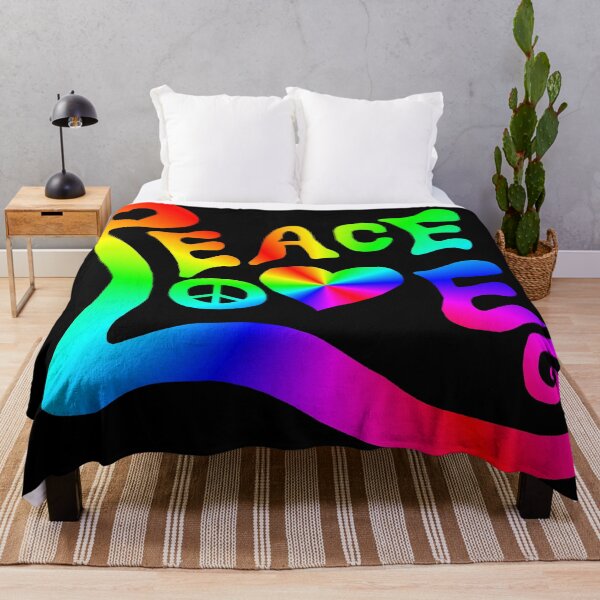 Item preview, Peace Love Rainbow Quote designed and sold by Deborah Camp.