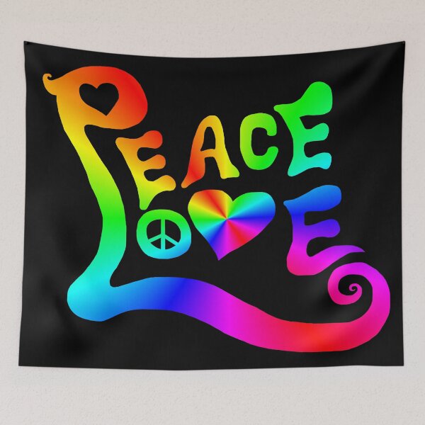 Item preview, Peace Love Rainbow Quote designed and sold by Deborah Camp.