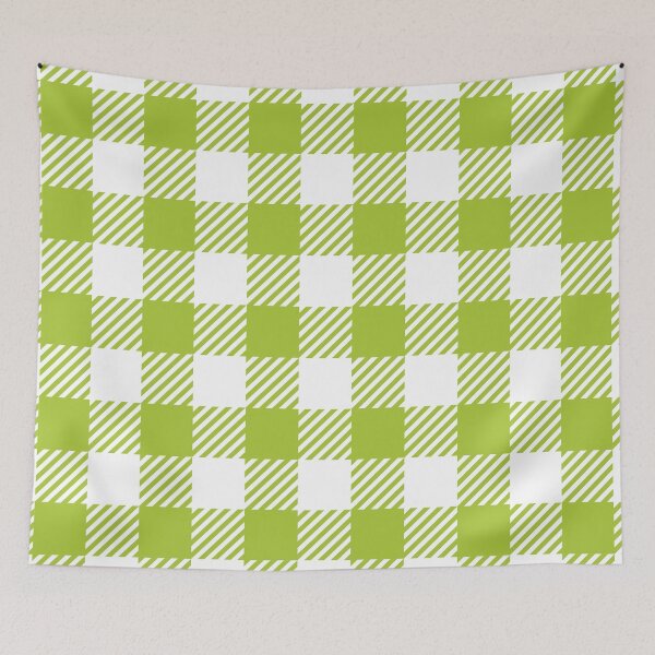 Item preview, Summer Green White Rectangle Slash Lines Symmetry Diagonal Checked Square Diamond Geometric Pattern designed and sold by Moyanana.